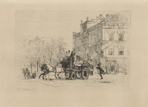 Veduta del Weesperplein con un camion dei pompieri da Johan Conrad Greive