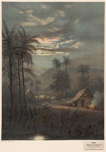 Paesaggio al chiaro di luna nei dintorni di Sumedang da Johan Conrad Greive