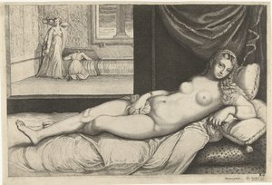 Venere sdraiata sul letto
