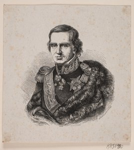 Militare sconosciuto con stella della grande croce svedese da Johan Frederik Rosenstand
