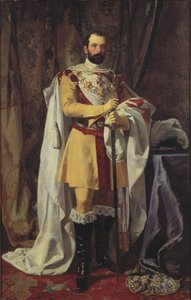 Ritratto del re Carlo XV di Svezia (1826-1872) da Johan Fredrik Hockert