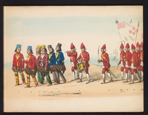 Mascherata degli studenti di Delft, 1857 (tavola 1) da Johan Hendrik Hoffmeister