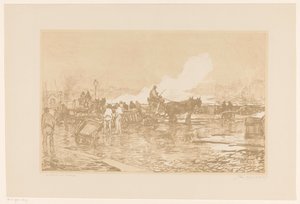 Veduta del porto a Rotterdam da Johan Hendrik van Mastenbroek (signed by artist)