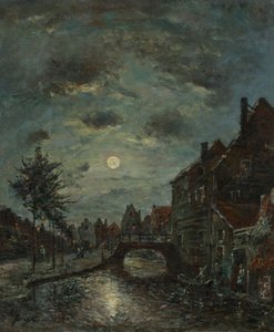 Un canale interno a Dordrecht, Claire de Lune.