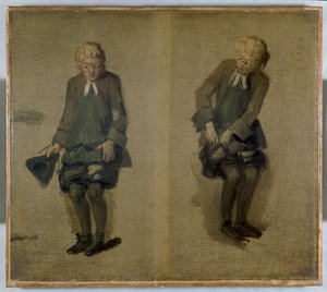 Due schizzi di David Garrick in carattere, XVIII secolo da Johan Joseph Zoffany