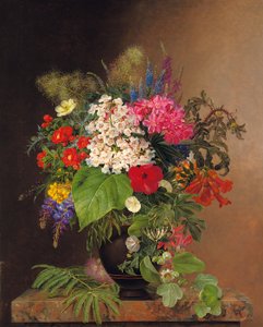 Convolvolo, lupini, veronica e fucsia in un vaso, 1833