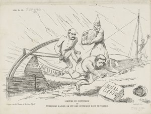 Caricatura su Bismarck e la Confederazione Tedesca, 1866