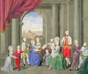 La famiglia di Pietro Leopoldo, Granduca di Toscana (1747-92), poi Leopoldo II, Sacro Romano Imperatore, ca.1782 da Johan Moll