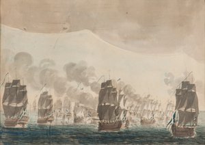 La battaglia navale di Öland del 26 luglio 1789 da Johan Petter Cumelin