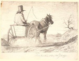 Contadino che guida un carro da Johan Thomas Lundbye