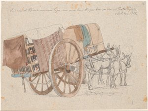 Carro di un venditore di polli da Johan Thomas Lundbye