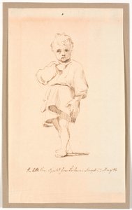 Un piccolo ragazzo in piedi da Johan Thomas Lundbye