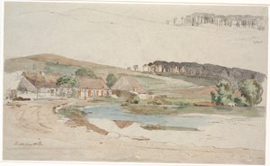 Il laghetto di Brofelde. Studio ripetuto del profilo della collina e del bosco da Johan Thomas Lundbye