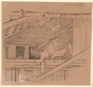 Galline in un loft da Johan Thomas Lundbye