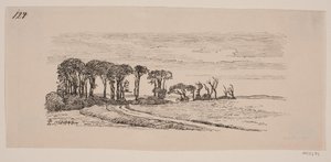 Paesaggio con una fila di alberi da Johan Thomas Lundbye