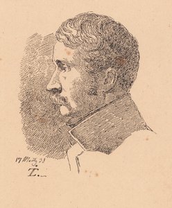 Ritratto di profilo del fratello maggiore dell