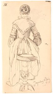 Donna seduta di spalle da Johan Thomas Lundbye