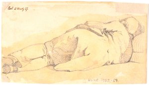 Uomo dormiente, visto da dietro da Johan Thomas Lundbye