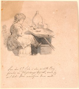 Il passero. Illustrazione per "Favole per bambini" di Kaalund. Vedi commento dal catalogo dell