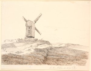 Mulino a stub presso Kalundborg da Johan Thomas Lundbye