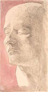 Studio dopo la maschera mortuaria di Napoleone da Johan Thomas Lundbye