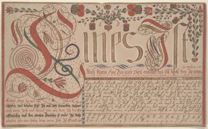 Esercizio di scrittura Vorschrift per Esther Hadmänn da Johann Adam Eyer