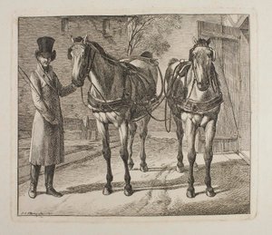 Cavalli da carrozza con finimenti da Johann Adam Klein