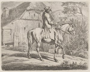 Mercante di bestiame a cavallo da Johann Adam Klein
