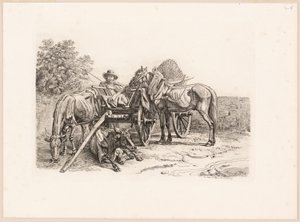 Contadino e il suo carro da Johann Adam Klein