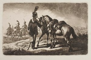Ussaro con cavalli da Johann Adam Klein