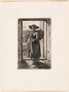 La donna ungherese davanti alla porta da Johann Adam Klein