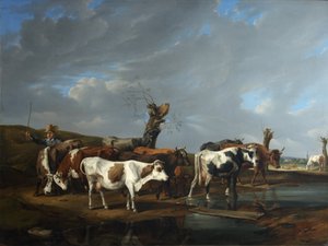 Mandria di mucche da Johann Alexander Dallinger von Dalling
