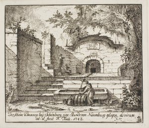 La bella fontana vicino a Schönburg da Johann Alexander Thiele