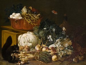 Natura morta con scoiattolo da Johann Amandus Wink