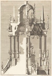Catafalco da Johann Andreas Pfeffel I after Giuseppe Galli Bibiena