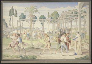 Ispirata alla parabola dei lavoratori nella vigna, al “Giardino di Vertumno” di Primaticcio e al “Regno di Flora” di Poussin