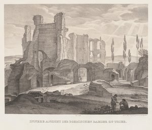 Vista interna delle terme romane di Treviri, 1826