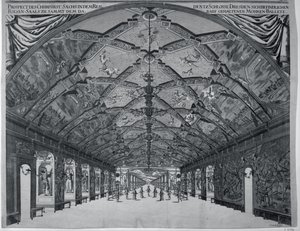 La Sala dei Giganti con il balletto moresco a Dresda nel 1678 da Johann Atzelt