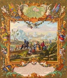 Cattura della fortezza di Audenarde da parte delle truppe alleate nel 1708, inizio XVIII secolo da Johann August Corvinus