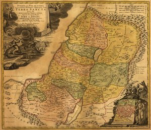 Ivdaea sev Palaestina ob sacratissima Redemtoris vestigia hodie dicta Terra Sancta. LOC 99466737 da Johann Baptist Homann