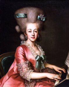 Ritratto di signora che suona il clavicembalo, ultimo quarto del XVIII secolo (olio su tela)
