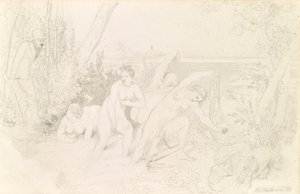 Pittore sorprende quattro bagnanti (recto)
