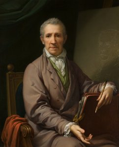 Autoritratto al cavalletto, 1828 da Johann Baptist von Lampi the Elder
