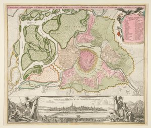 Mappa di Vienna da Johann Baptista Homann