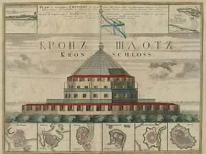 Piano della Fortezza di Kronstadt, 1750 da Johann Baptista Homann