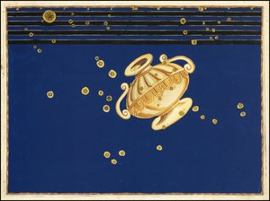 Mappa del 1624 della costellazione del Cratere di Johann Bayer da Johann Bayer