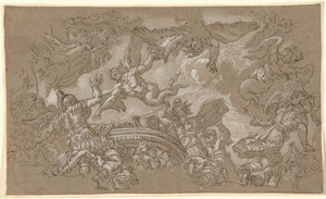 Le arpie attaccano Enea e i suoi compagni da Johann Carl Loth
