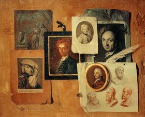 Quodlibet con ritratti di contemporanei e teste antiche da Johann Caspar Füssli