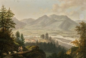 Dintorni delle rovine di Habsburg da Johann Caspar Rahn