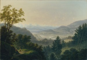 Dintorni delle rovine di Habsburg da Johann Caspar Rahn